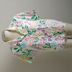 Vtg 80s Jane Brooks floral shirt. SzL